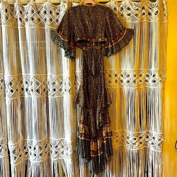 NWT💫Exclusive💫Spell X Free People Sienna Bambi Gown in Peppercorn size medium - Picture 9 of 16